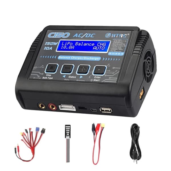 Balanceringsoplader, Touch Screen Interface, Dobbelt Kanal Support, C150, EU-stik C150