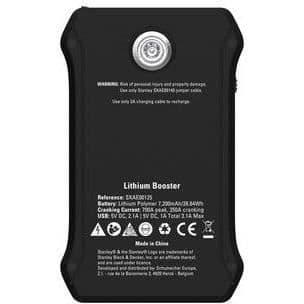 LITHIUM STARTBOOSTER 12V 700A MED STANLEY LAMPA