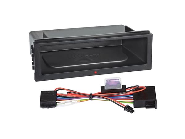 Qi Trådløs lader 2-DIN frame 1-DIN facia plate VW