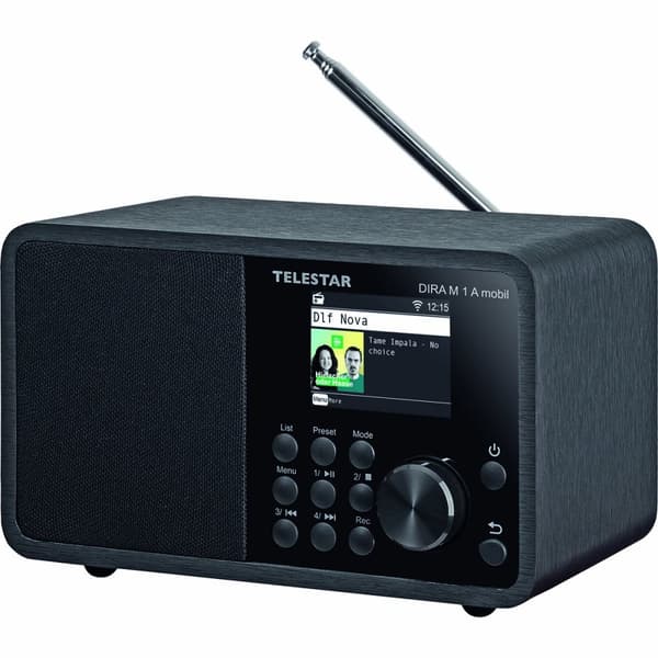 TELESTAR DIRA M 1 A Mobil EWF Batteridrevet mono-multifunktionsradio DAB+ / FM / Internet / Bluetooth Sort