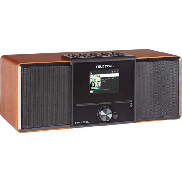 TELESTAR DIRA S32i CD EWF Monitoiminen stereoradio CD-soittimella DAB+ / FM / Internet / Bluetooth Puu