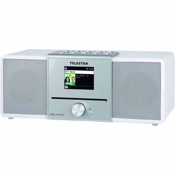 TELESTAR DIRA S32i CD EWF Multifunksjonell stereoradio med CD-spiller DAB+ / FM / Internett / Bluetooth Hvit