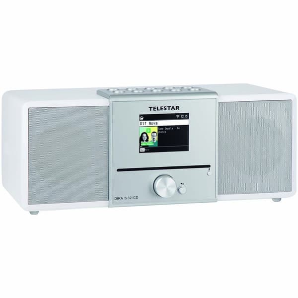 TELESTAR DIRA S32i CD EWF Multifunksjonell stereoradio med CD-spiller DAB+ / FM / Internett / Bluetooth Hvit