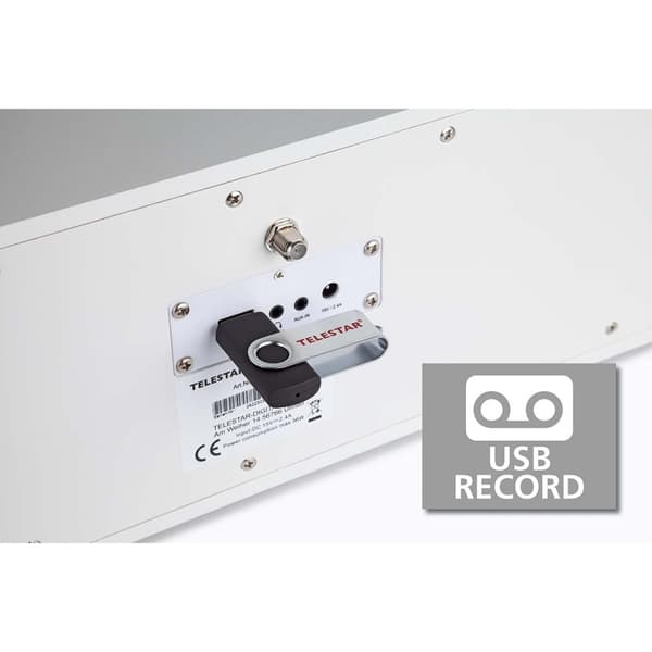 TELESTAR DIRA S32i CD EWF Multifunksjonell stereoradio med CD-spiller DAB+ / FM / Internett / Bluetooth Hvit