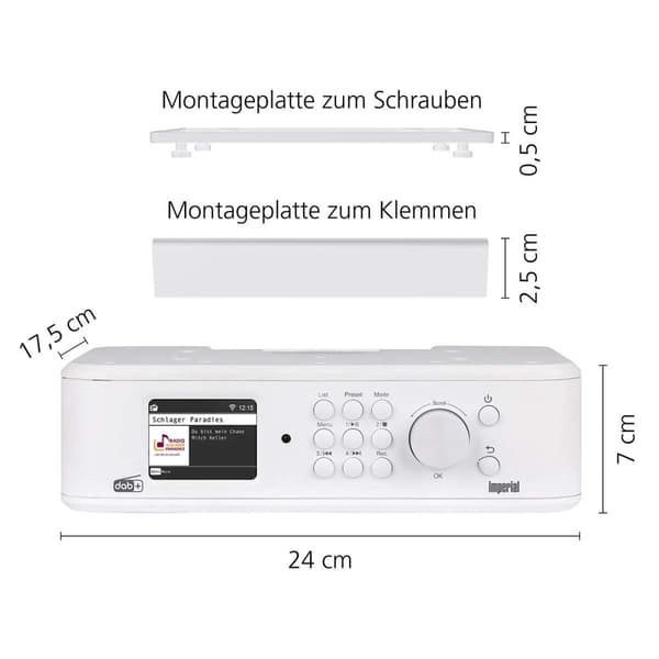 imperial DABMAN i460 multifunktionel radio hvid-sølv