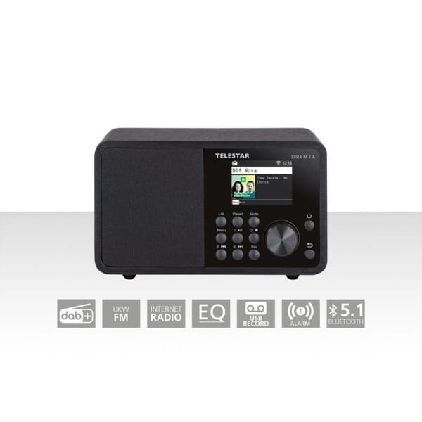 TELESTAR DIRA M 1 A EWF Kompakt mono-multifunksjonsradio svart