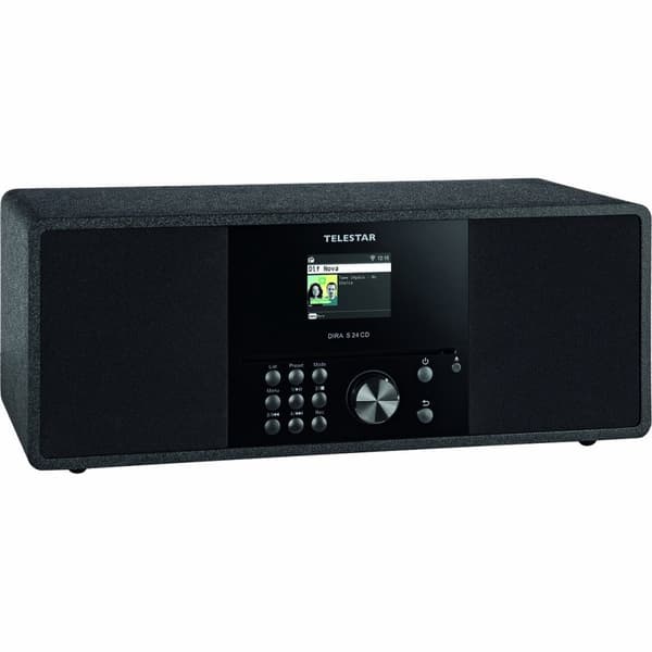 TELESTAR DIRA S 24 CD DAB+/FM Stereoradio CD-soittimella Musta