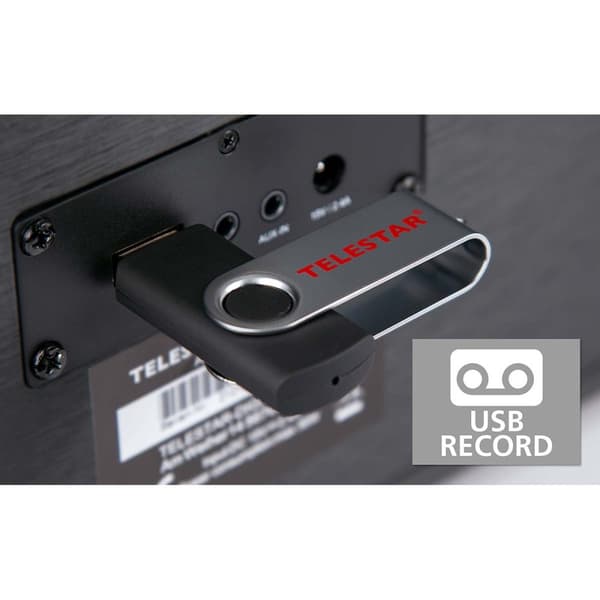 TELESTAR DIRA S 24 CD DAB+/FM Stereoradio CD-soittimella Musta