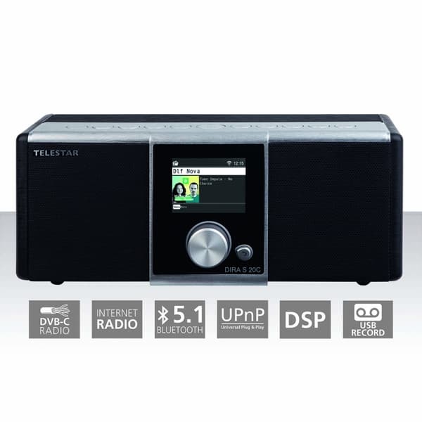 TELESTAR DIRA S 20 C kaapeli (DVB-C) ja Internet Stereo Radio