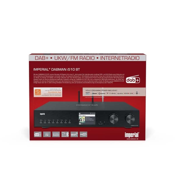 imperial DABMAN i510 BT multifunksjonell radio DAB+ / FM / Internett / Bluetooth Svart