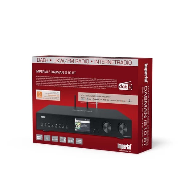 imperial DABMAN i510 BT multifunksjonell radio DAB+ / FM / Internett / Bluetooth Svart