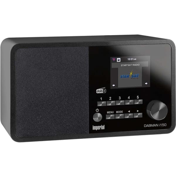imperial DABMAN i150 Kompakti hybridiradio Internet / DAB+ / FM Musta