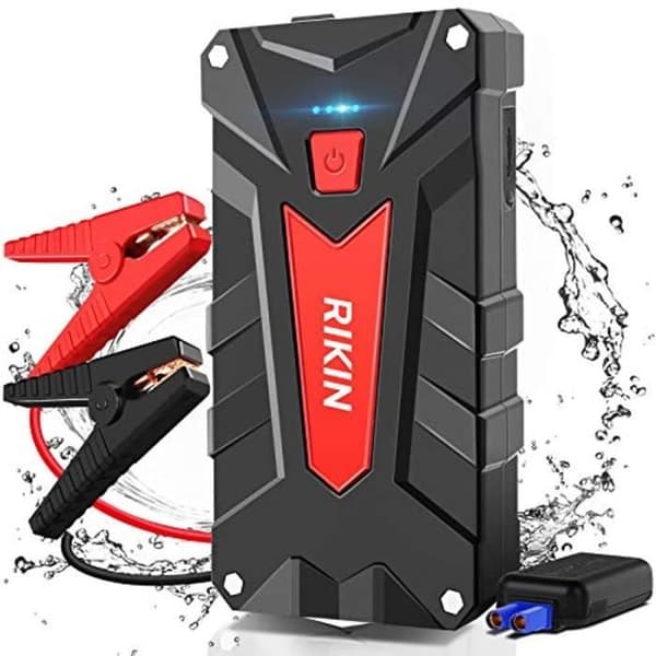AOKBON Car Battery Booster 1200A 13200mAh Bilstarter Smart Auto Starter Vattentät (upp till 6L bensin 5L Diesel