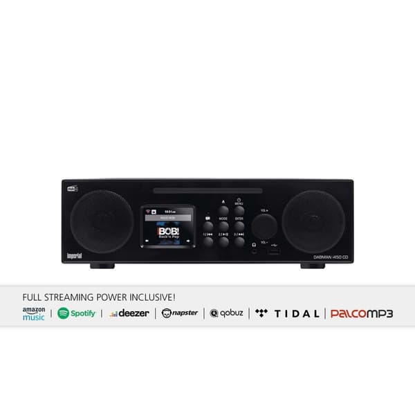 imperial DABMAN i450 CD Multifunktionel stereoradio til DAB+ / FM / Internet Sort