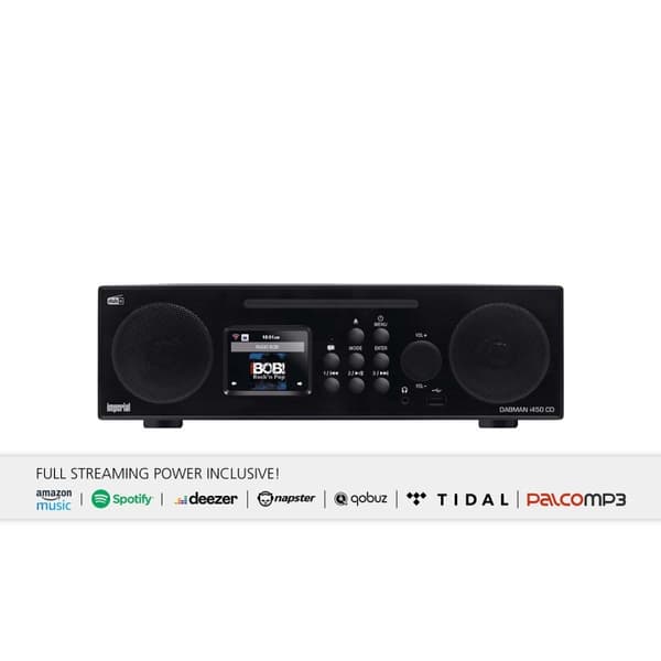 imperial DABMAN i450 CD monitoiminen stereoradio DAB+ / FM / Internet musta