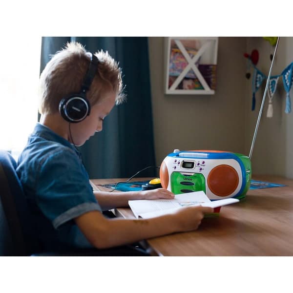 Lenco Kannettava radio CD- ja kasettiradiolla Lapset Monivärinen