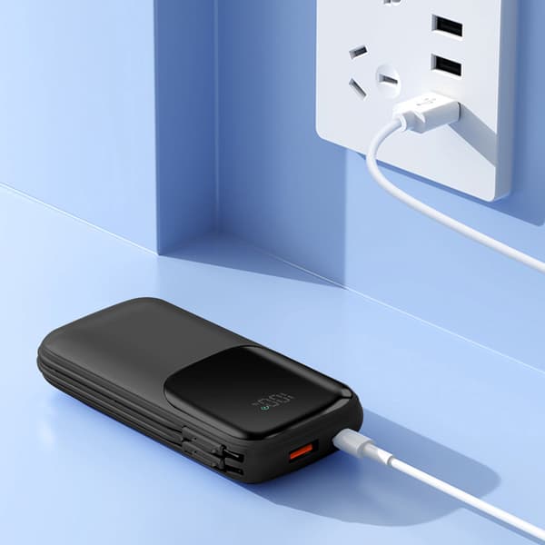 Mini powerbank 10000mAh med hurtig opladning og høj kapacitet