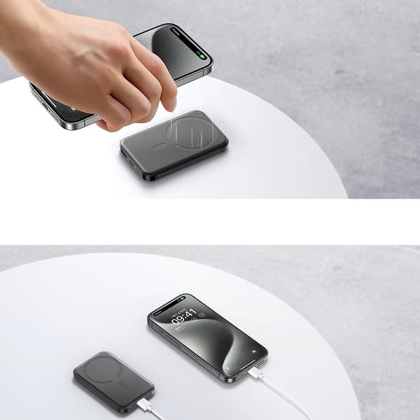 Joyroom Mini Powerbank 5000mAh med trådløs lading 20W