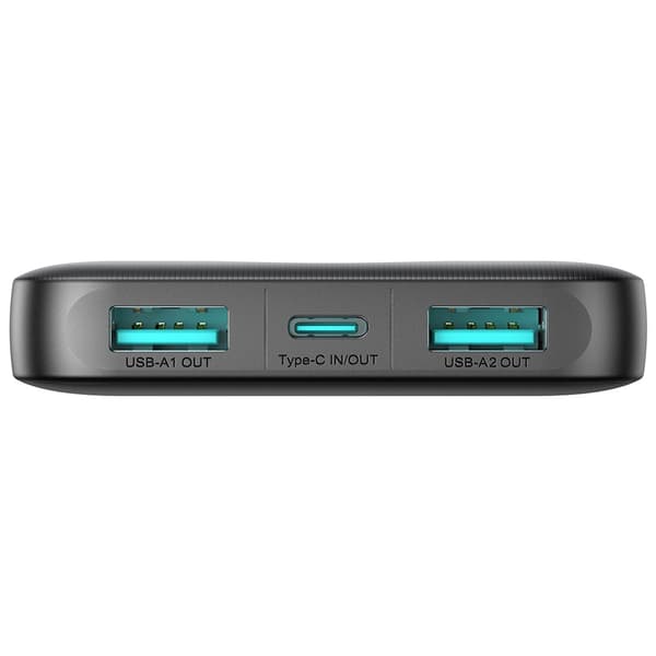 Joyroom Powerbank 10000mAh 2.4A 2xUSB, 1xUSB-C - Musta