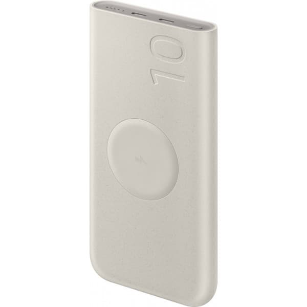Samsung trådløs batteripakke 25 W 10 000 mAh - strømkilde med trådløs opladning, beige