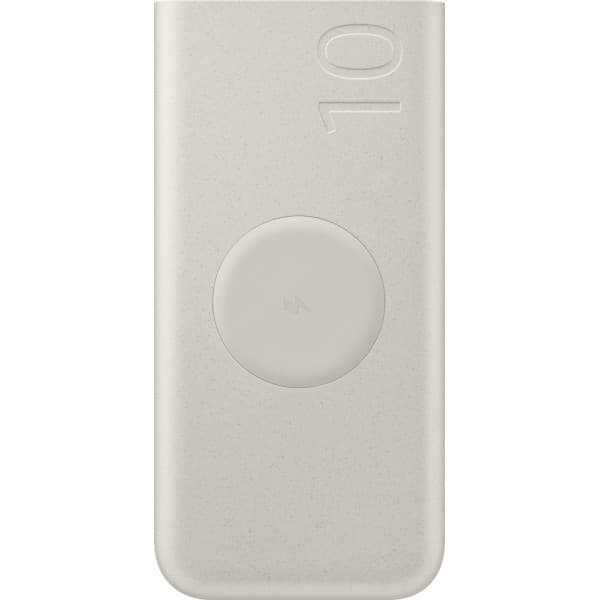 Samsung trådløs batteripakke 25 W 10 000 mAh - strømkilde med trådløs opladning, beige