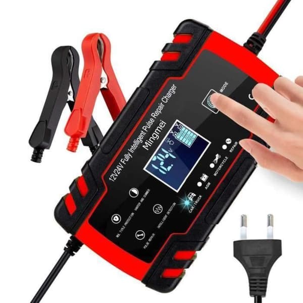 8A 12V/24V intelligent bilbatteriladdare, 3-stegs batteriladdare och bilreparationsfunktionstruck, AGM