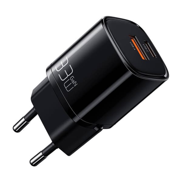 Lader Mcdodo Nano GaN CH-0151, USB + USB-C, 33W (svart)