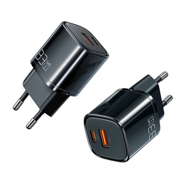 Lader Mcdodo Nano GaN CH-0151, USB + USB-C, 33W (svart)