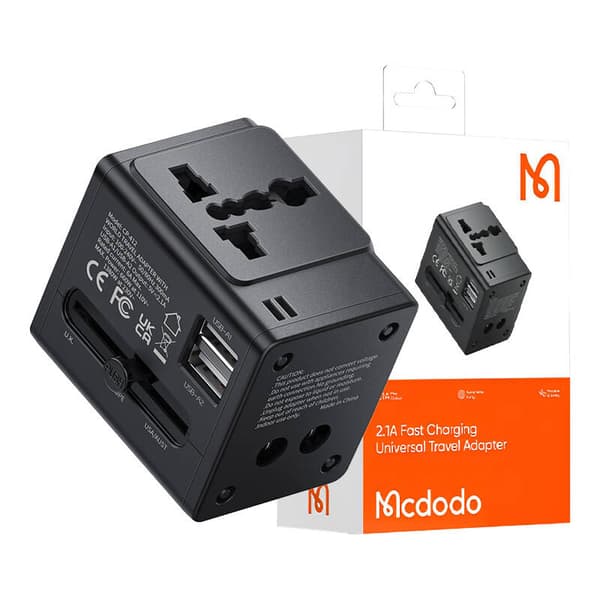 Reiseadapter McDodo CP-4120 2.1A hurtiglading