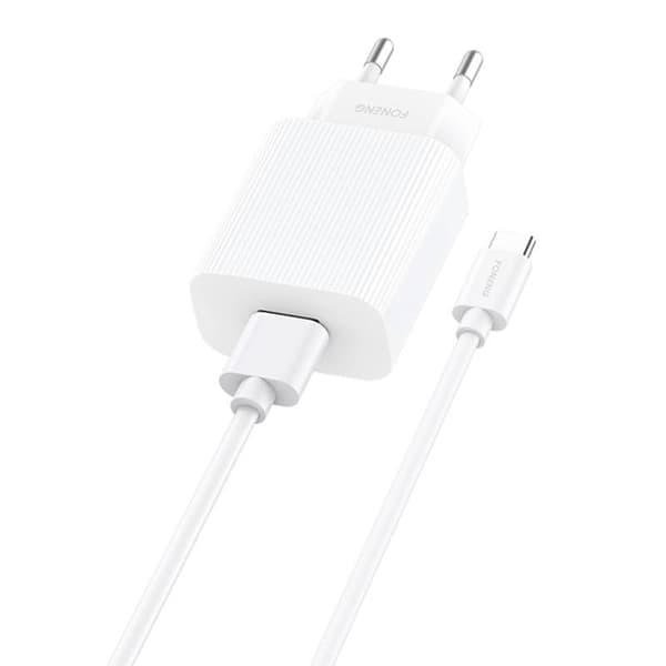 Hurtiglader Foneng 1x USB EU28 QC 3.0+ USB Type C-kabel