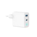 Miniatyrbillede 3 af 4: Oplader usb 65w 2port/ta-uc-pdqc65l-w-01, Gembird