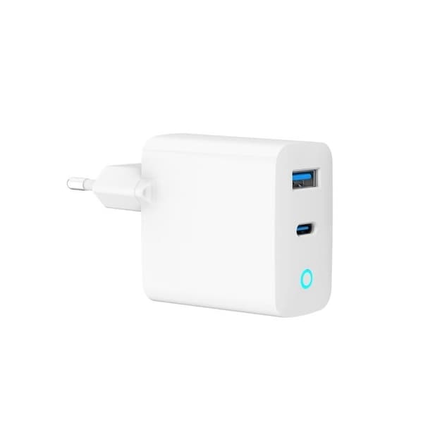 Oplader usb 65w 2port/ta-uc-pdqc65l-w-01, Gembird