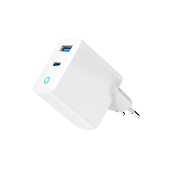 Oplader usb 65w 2port/ta-uc-pdqc65l-w-01, Gembird