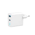 Miniatyrbillede 1 af 4: Oplader usb 65w 2port/ta-uc-pdqc65l-w-01, Gembird
