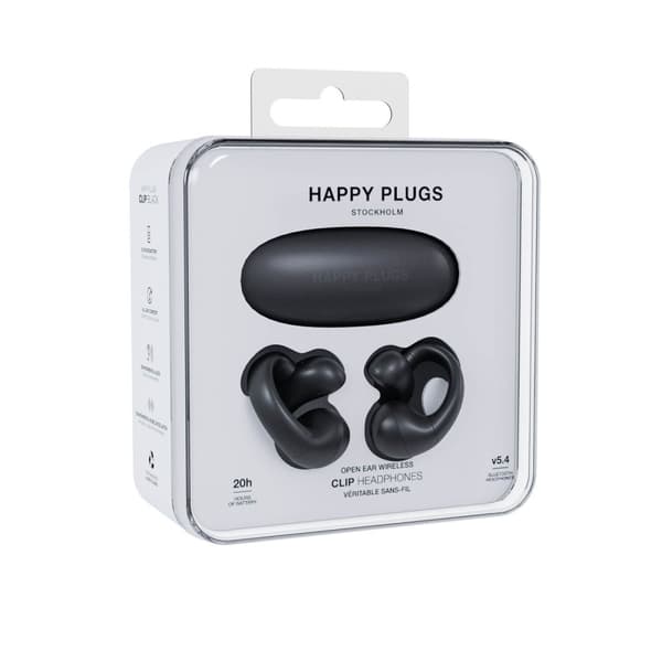 Happy Plugs Headphone Clip OWS True-Wireless Black