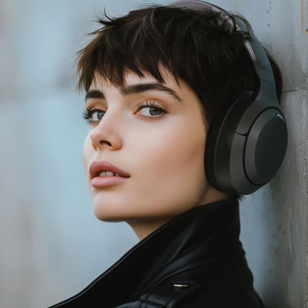 Happy Plugs Headphone Play Lite Over-Ear Wireless Black