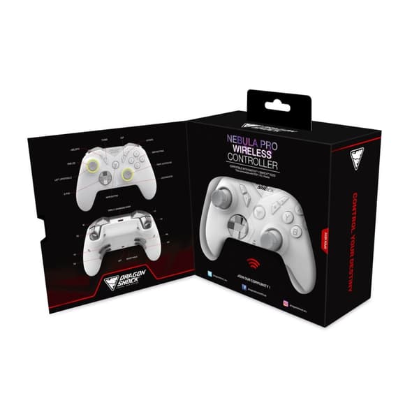 DragonShock Controller Nebula Pro Wireless BT for NSW White
