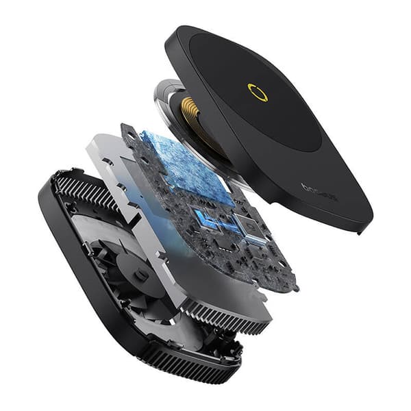 Baseus MagPro II ultratynd telefonkøler med oplader (sort)