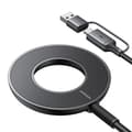 Miniatyrbilde 1 av 6: Joyroom JR-WQM03 magnetisk lader, USB + USB-C, 1,2m (svart)