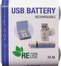 Miniatyrbillede 6 af 9: NeXtime NE-AABAT003-2 Genopladeligt AA USB-batteri Blister A 2 stk.