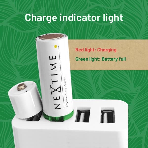 NeXtime NE-AABAT003-2 Genopladeligt AA USB-batteri Blister A 2 stk.