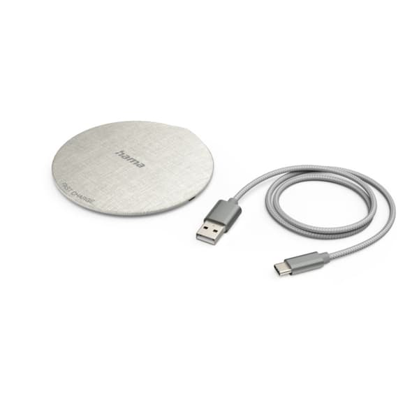 Hama QI-FC10 trådløs oplader Creme/Grå