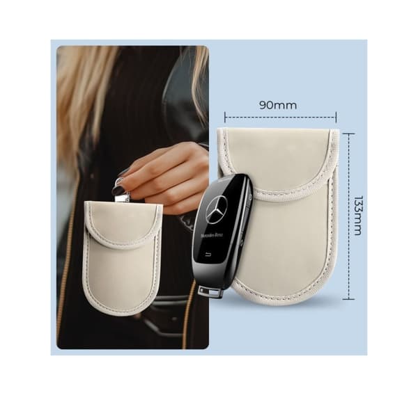 Tech-Protect car key pouch RFID Signal Blocker KLR100, beige