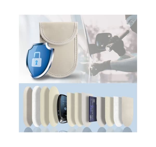 Tech-Protect car key pouch RFID Signal Blocker KLR100, beige