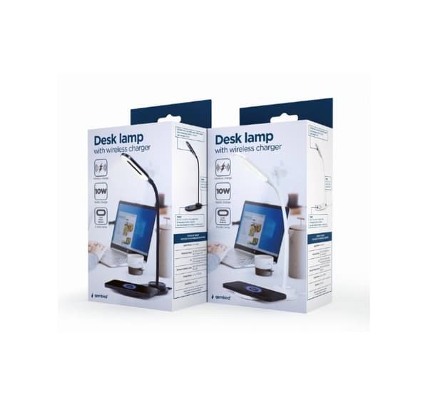 Mobillader wrl skrivebordslampe/svart ta-wpc10-led-01, Gembird
