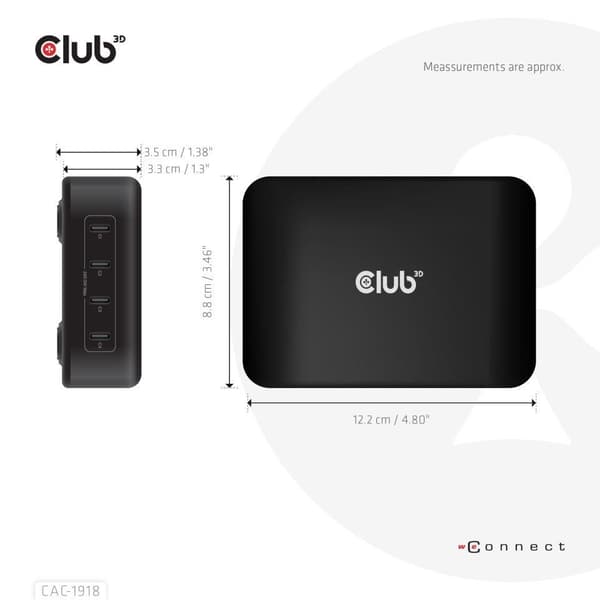 Mobillader 4port/gan 240w cac-1918, Club3d