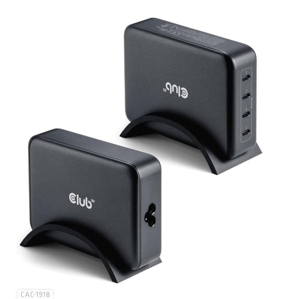 Mobillader 4port/gan 240w cac-1918, Club3d Sort