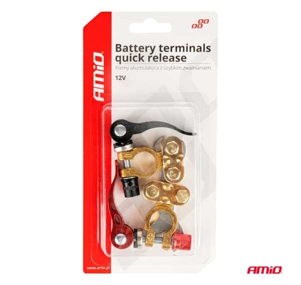 A set of battery terminals with quick release