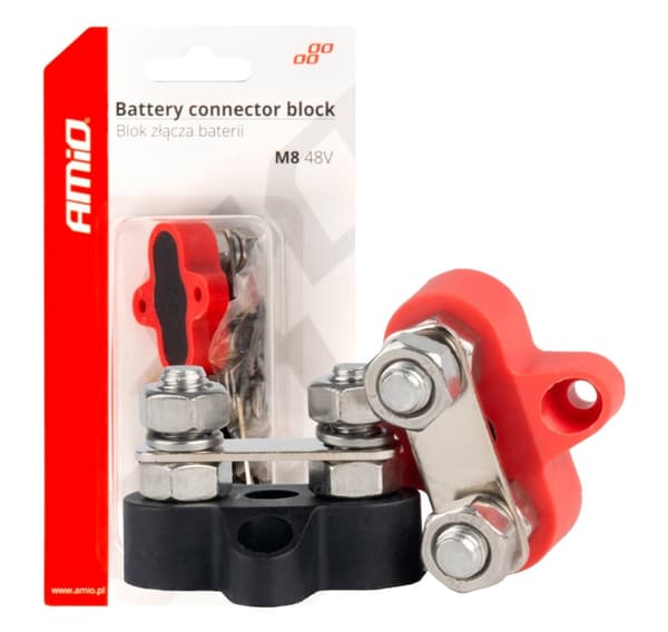 Connector distribution block for buses max 48V M8 connection