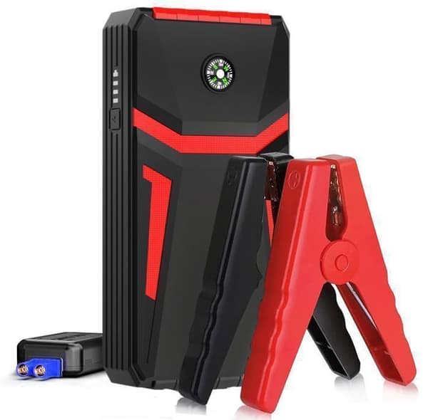 Car Battery Booster-Car Starter -12V-1000A-12800mAh-6,0L bensin/4,0L diesel-med intelligenta säkerhetsklämmor